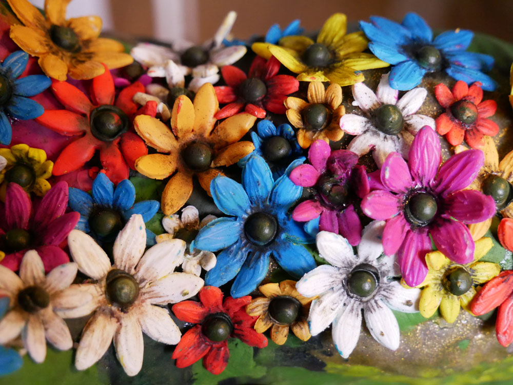 Polymer clay flowers
