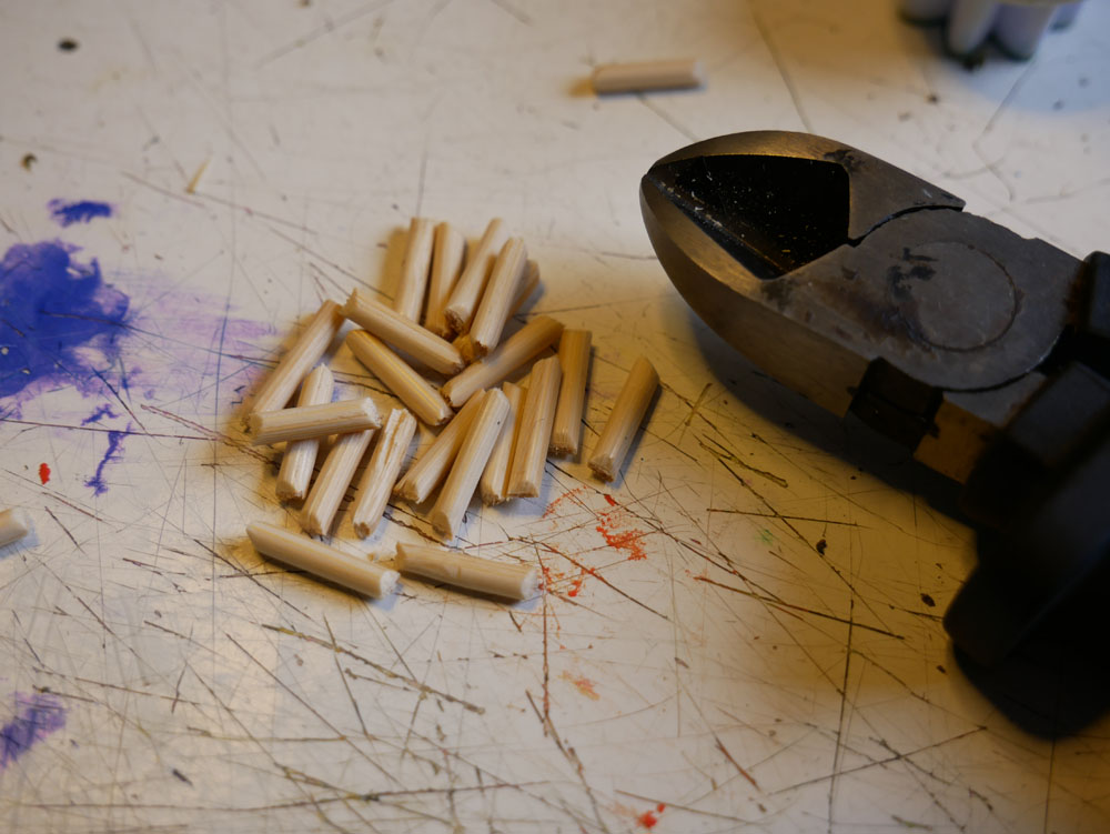 small pieces of bamboo