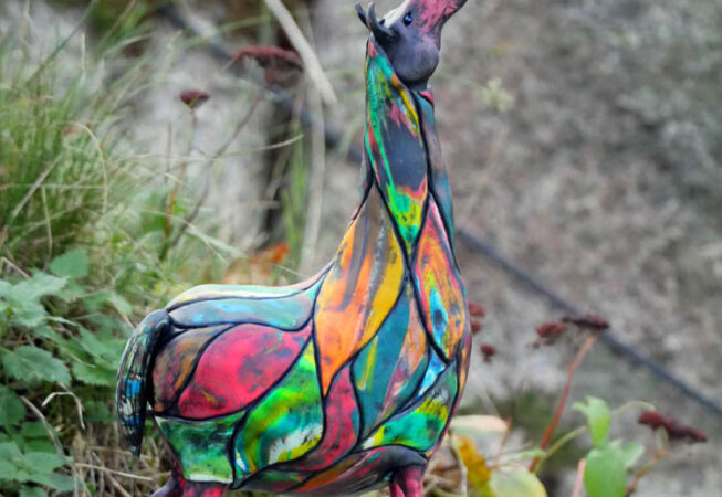 Hästskulptur, polymerlera